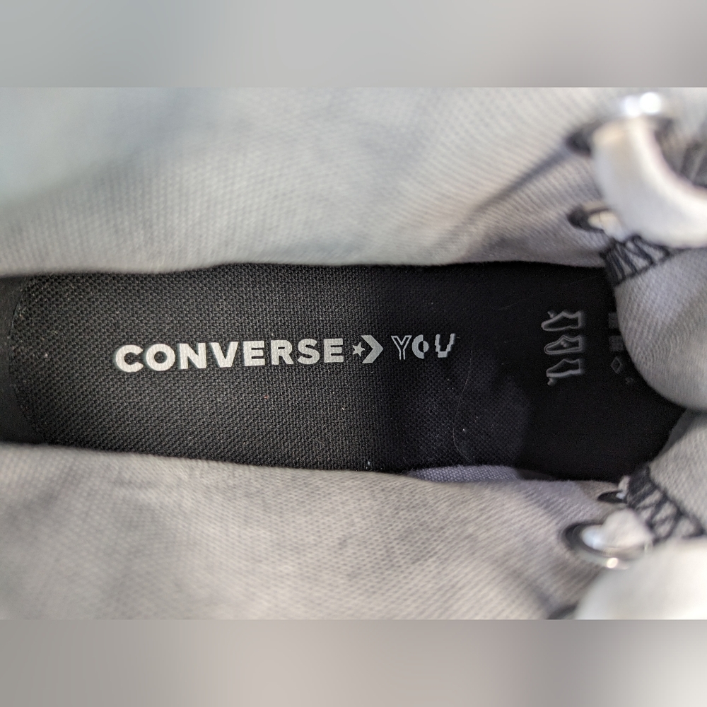 Converse CTAS By You Jos 1:9 Black Platform Canvas Sneakers size Women's 5.5 - Picture 7 of 9